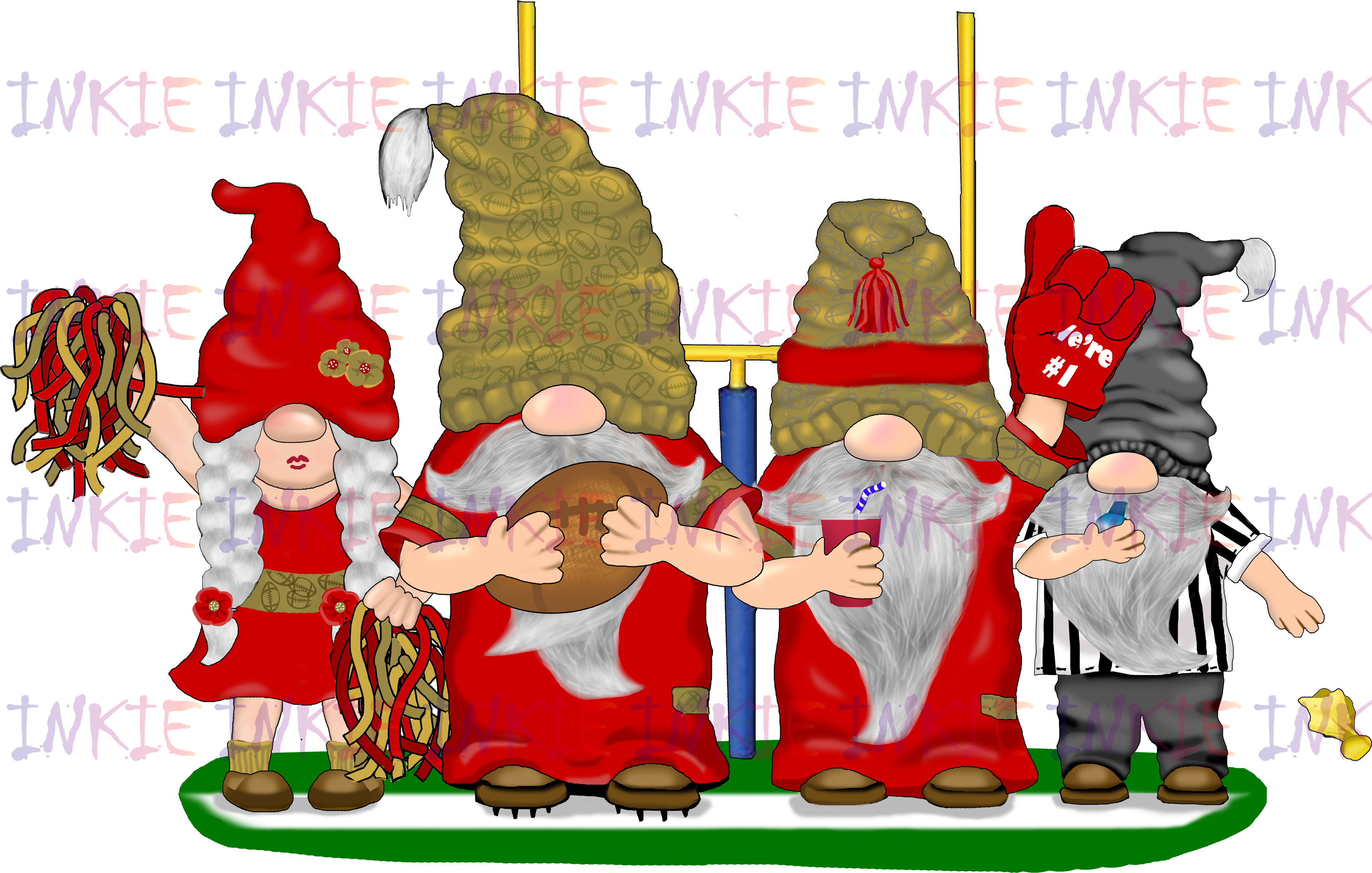 Football Gnomes with NFC Colors